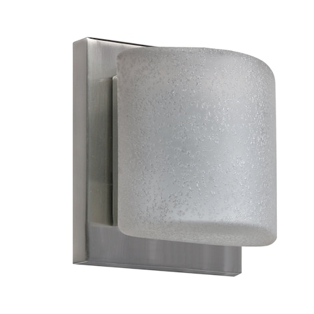 Besa Lighting Paolo Mini Sconce, Stucco, Satin Nickel Finish, 1x50W Halogen 1WS-7873ST-SN